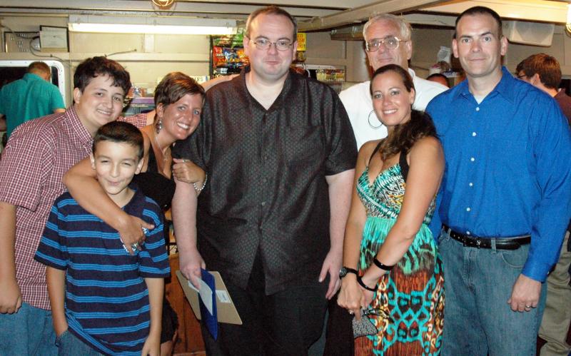 Family members and friends of the late Mary Jane Pillsbury aboard the Canal Cruise in her honor: John Reis, Joseph Reis, Mary Jane's daughter-in-law Cara Pillsbury, son Matthew Pillsbury, Mary Jane's husband Charles Pillsbury III, Angela Troiano, and Mary Jane's son Charles Pillsbury IV. BY MELODYE CONWAY