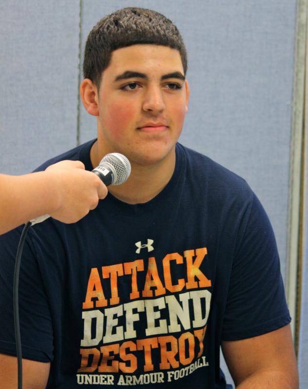 Senior football player Bryce Sewall's goal for the upcoming season? "Just trying to win games and make it fun for everyone." BY JAIME REBHAN