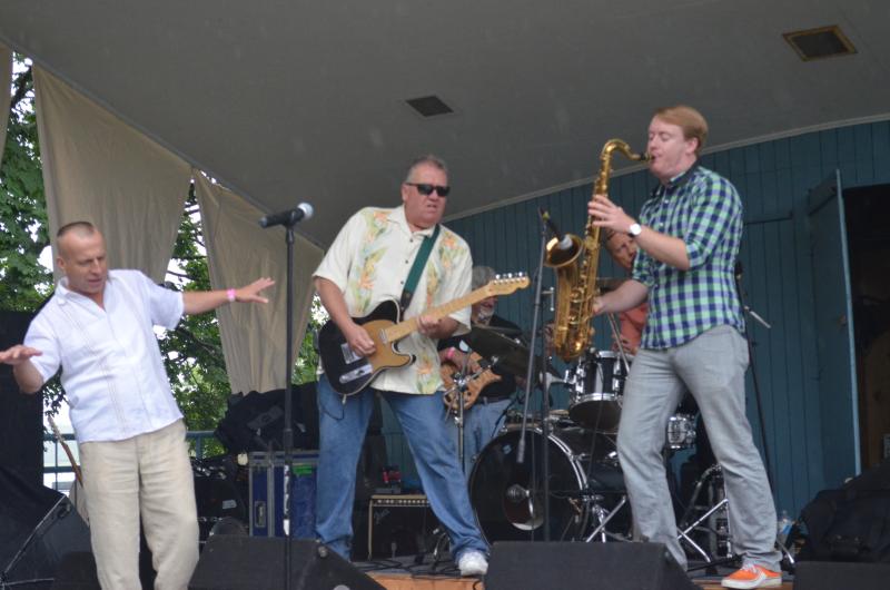 (Left to right) Fat City Band's Paul Redmond, Mark Anderson, and Tucker Antell perform. "It's just something visceral, it hits me right in the gut like no other music," said Redmond of the blues. BY AUSTIN ADAMS
