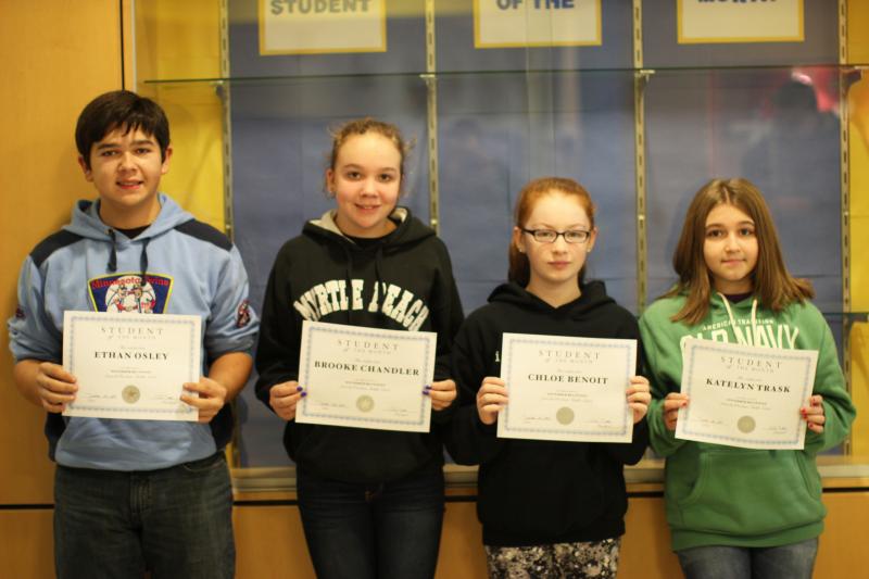 Wareham Middle School November Students of the Month Wareham