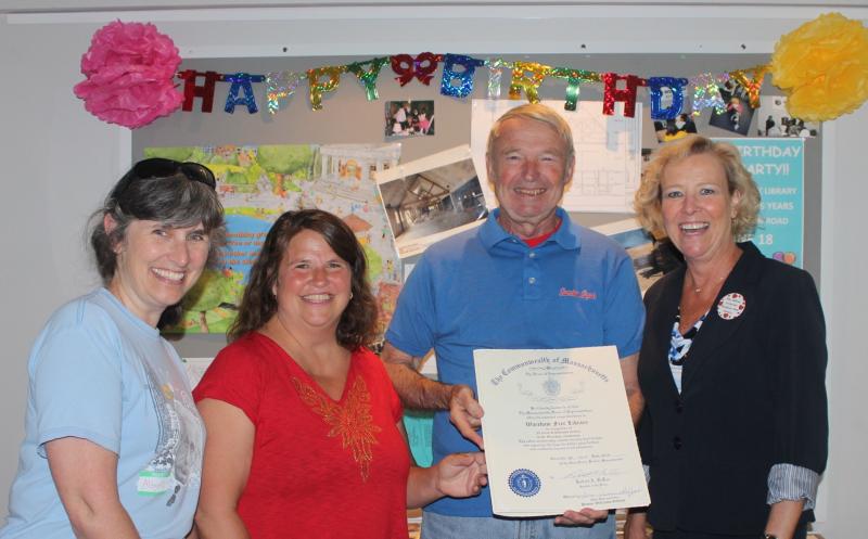 From left, Wareham Free Library Trustees Johnna Fredrickson, Bethany Gay, Roger Bacchieri and State Rep. Susan Williams Gifford. BY MATTHEW BERNAT
