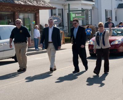 Wareham Interim Police Chief Richard Stanley, Selectman John Cronan, Town Administrator Mark Andrews, and Selectman Brenda Eckstrom BY ANDREW W. GRIFFITH