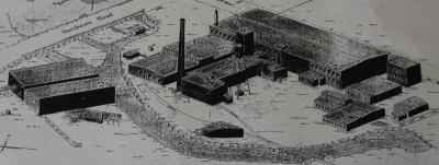 A map of the New Bedford and Agawam Finishing Plant, also known as the Bleachery because it bleached and dyed raw textiles sent from the Page Mill in New Bedford. This map is on file at the Wareham Free Library.