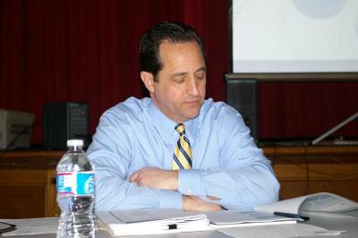 Mike Guidice, senior project manager for CDM Smith, the engineering firm which designed the sewer projects discussed at the meeting. BY RISHI SIDHU