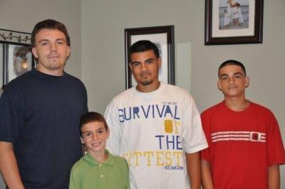 The Monteiro brothers, from left: Scotty Monteiro Jr., Derek Monteiro, Nicky Monteiro, and Stefan Monteiro. BY SINCERé GOODMAN