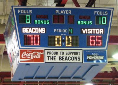 The scoreboard tells the final story in Saturday's victory over Martha's Vineyard at UMass Boston. BY PATRICK LESTER