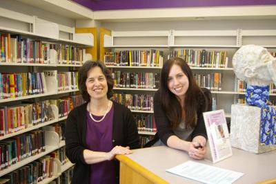Laurie Cavanaugh (left), head of reference and former advisor of the Teen Advisory Board, with Amy Cattabriga, the new Tween and Teen Services Coordinator for the Library. BY RISHI SIDHU