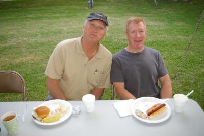 Damon Howard (left), member of the Bike Path Committee and volunteer with the Wareham Recycling Center, and Bob Drinkwater, also a volunteer with the Wareham Recycling Center. BY RISHI SIDHU