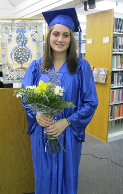 Amanda Gonski, a GED graduate. Other GED graduates are Michelle Bryant, Nicole Foley, and Aaron Mogardo. COURTESY DEENA KINSKY