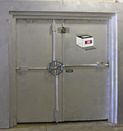 This faux vault confused visitors to Tom Cassella's previous studio. You have to push to enter — not unlock the vault! Now, it is on display beside the entrance to his current East Wareham studio. BY JAIME REBHAN