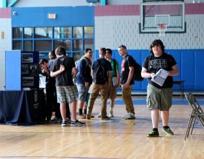 Wareham High students explore their career options at Career Day at the school Friday morning. BY NICK WALECKA
