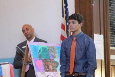 Middle school student Curtis Briggi earned an award for being a student leader in academics and school activities. BY MATTHEW BERNAT