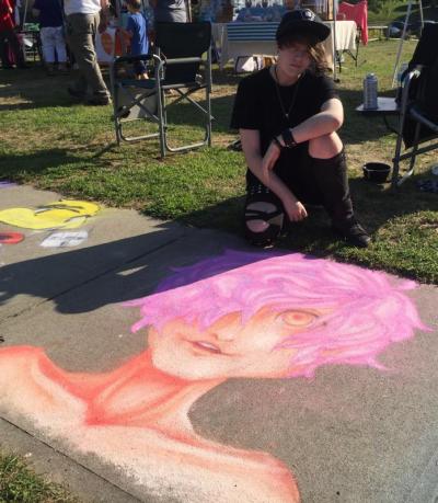 Rinn Rezendes of Lakeville won first place in the 12 to 17 year old category for his drawing. BY MATTHEW BERNAT