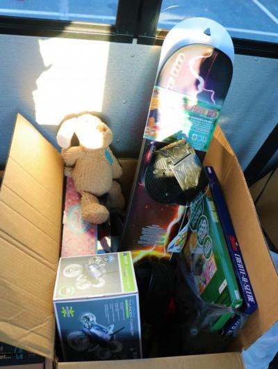 Community members donated all different types of toys - from dolls to snowboards. Photo by: Nadya Korytnikova