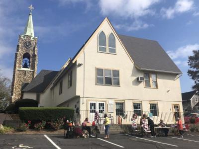 The Church of the Good Shepherd’s annual Christmas Craft fair was moved from the first week of December to October so it would be warm enough to hold the event outdoors.