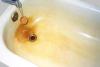 iron in water,rusty water,orange water,staining from water