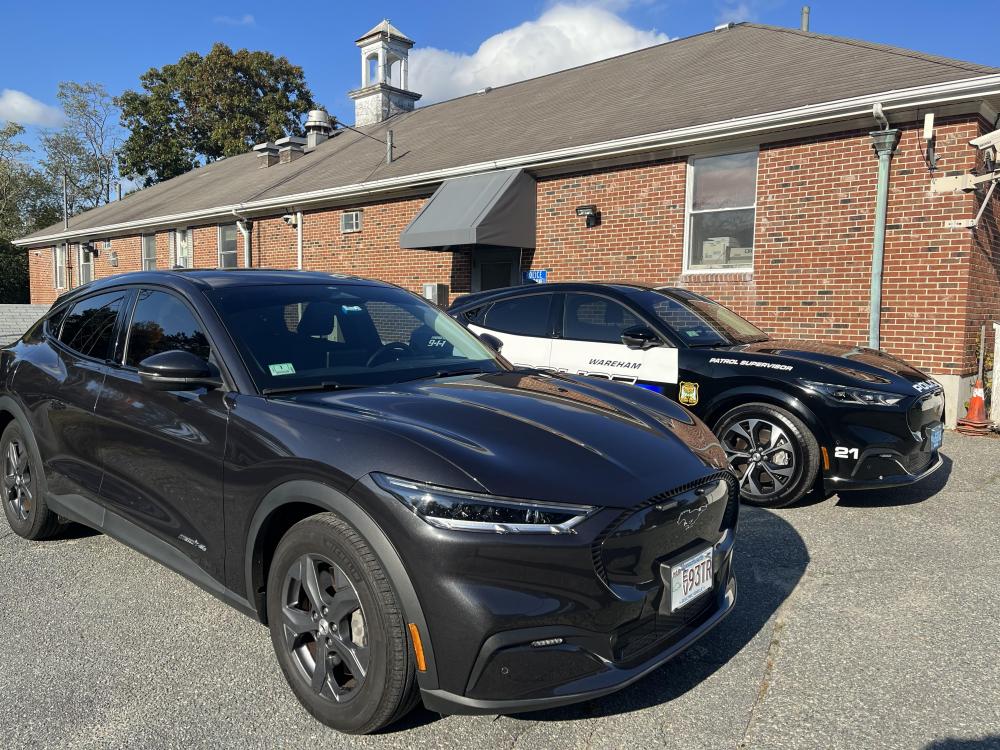 Another angle of the two new police vehicles.
