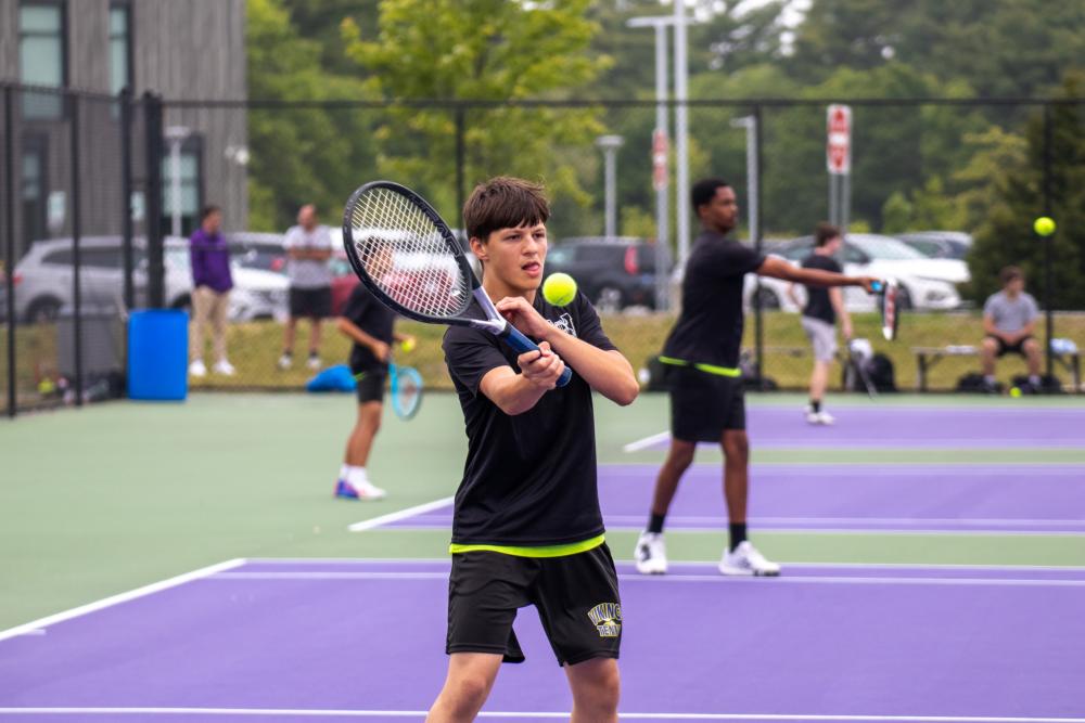 Brett Brophy has his eye on the ball.