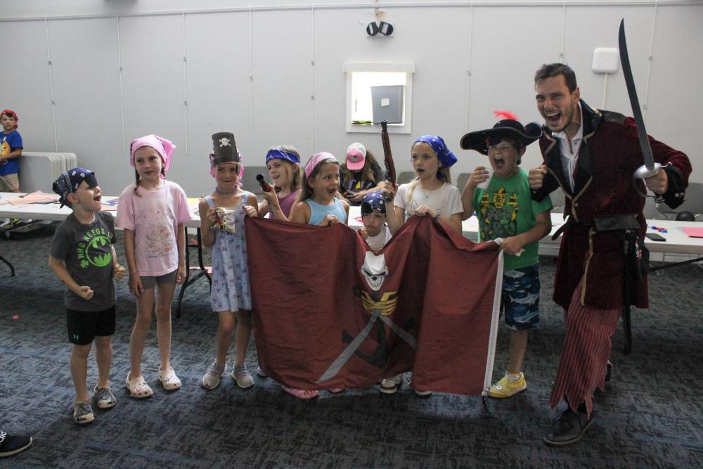 The group gives off their best “Arrrgh!”