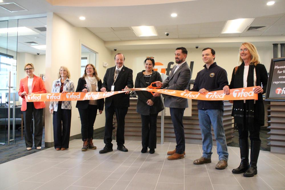 The ceremonial ribbon cutting marking the start to business in Wareham. Photos by Brandy Muz