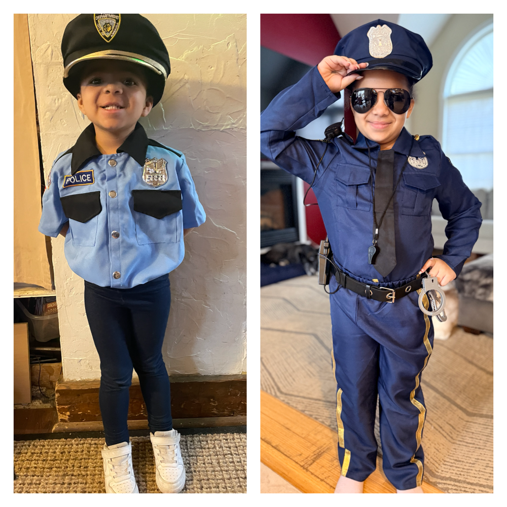 Mia as police officer