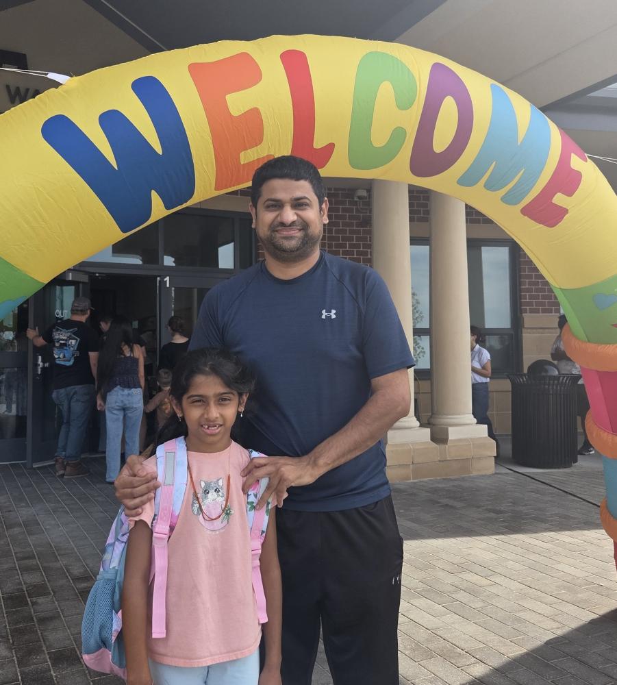 Second grader Navya Patel's favorite sport is soccer, and she's looking forward to playing games in physical education this year. Photo by Tanvi Kulkarni