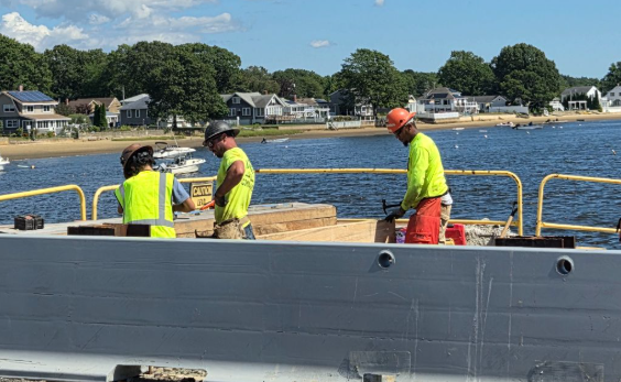 The bridge repair work on Route 6 is set to fully resume following a pause in July. Photos by Tanvi Kulkarni