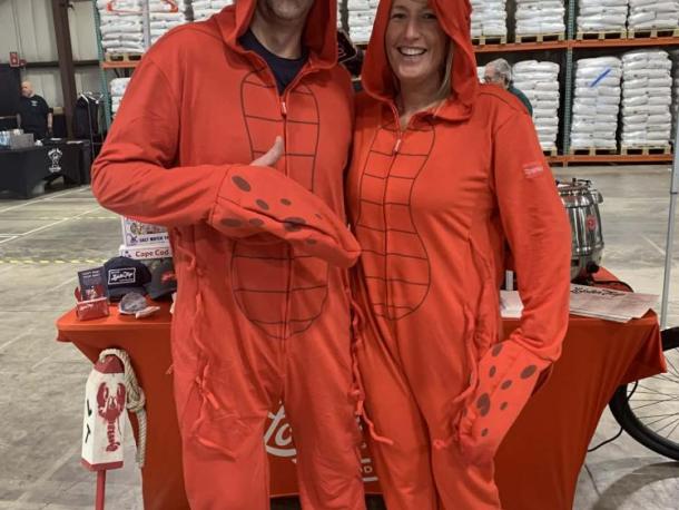 Mark Susko, left, and Jenny Norton dressed up as lobsters for Chowdah Fest on Saturday, March 14. Photos by Michael Patrick Welch.