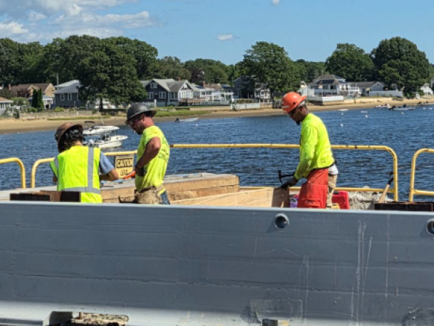 The bridge repair work on Route 6 is set to fully resume following a pause in July. Photos by Tanvi Kulkarni