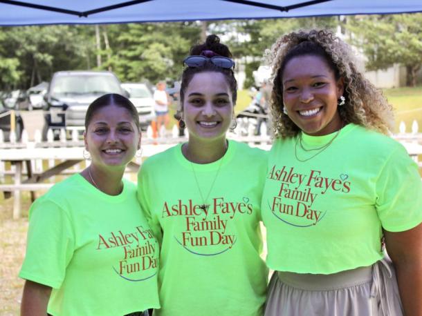 From left: Katrina Edwards, Kayla Vasconcelos and Leslyn Hayes are pictured at the 2023 funday. 