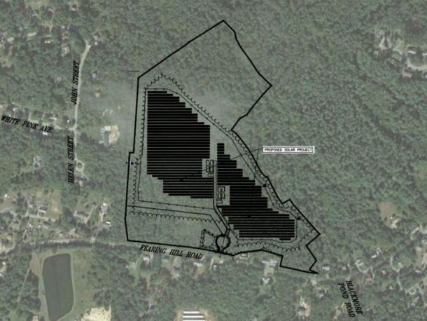 A 2021 map of the proposed Fearing Hill solar farm. File photo