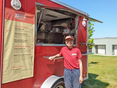 Sola Lee stands outside her dumpling truck. Photos by: Alexandra Weliever