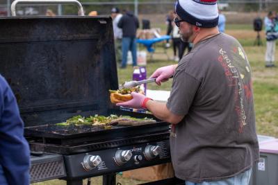No New England ball game is complete without sausage, peppers and onions.