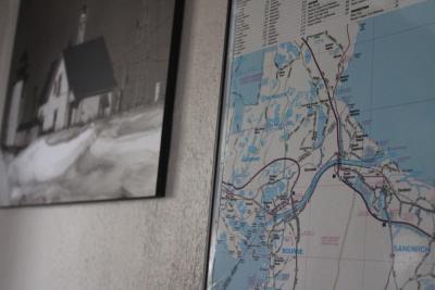 Wareham on the Cape Cod map in the Bourne Information Center. Photos by Brandy Muz