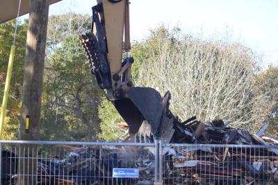 The project began in the early hours of Friday, Oct. 24. Photo by Brandy Muz