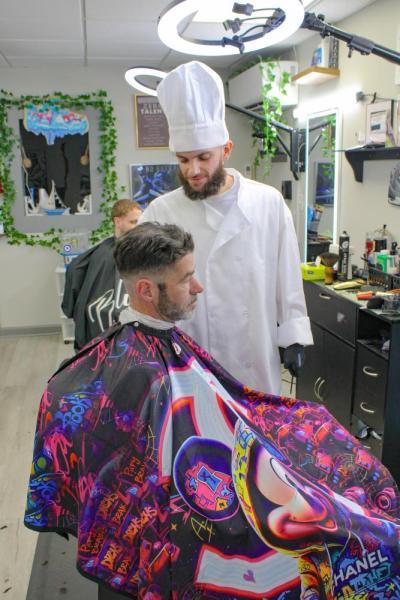 Ethan the barber-turned chef brings the Halloween spirit to the barbershop.