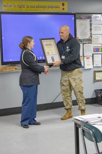 Ava Knight receives the award from Matt Stanton. Photos by Brandy Muz