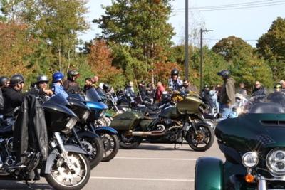 Bikes line up to give back to the community.