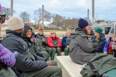 The boat was filled with participants. 