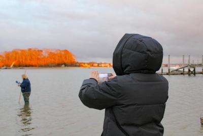 The Onset Bay Center's social media team gets the sunset in the photos.