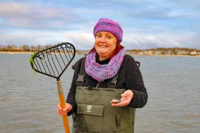 A pro at shellfishing,  Elizabeth Winship said she likes to make "quahog stuffies." Photos by Brandy Muz