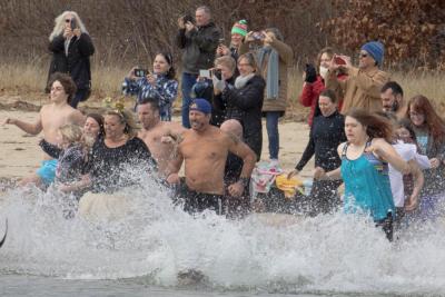 The 2024 polar plunge. File photo