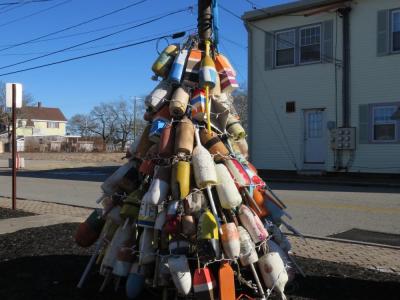 A buoy tree from the 2024 Christmas in the Village. File photo 