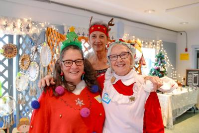 Dale Winters, Jan Barton and Kathy Doyle at the Church of the Good Shepherd. Photos by Brandy Muz