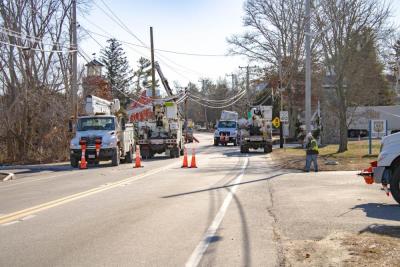 The area worked on by Massachusetts Department of Transportation. Photo by Brandy Muz