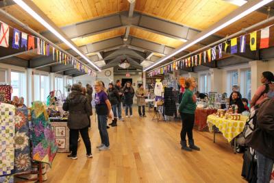 The Onset Bay Center bustling with patrons.