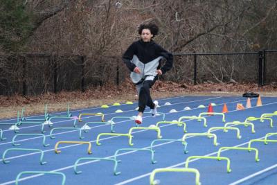 Desmen Andrade during a sprint. 