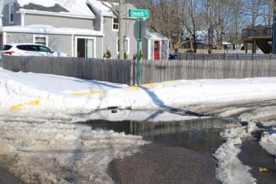 The broken valve to the water main. Photos by Brandy Muz
