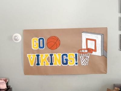 A Wareham Vikings themed banner. Photos source:  Brenna Hallahan