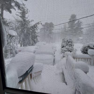 Somewhere under all that snow is  Kevin McQuade's vehicles. Photo source: Kevin McQuade